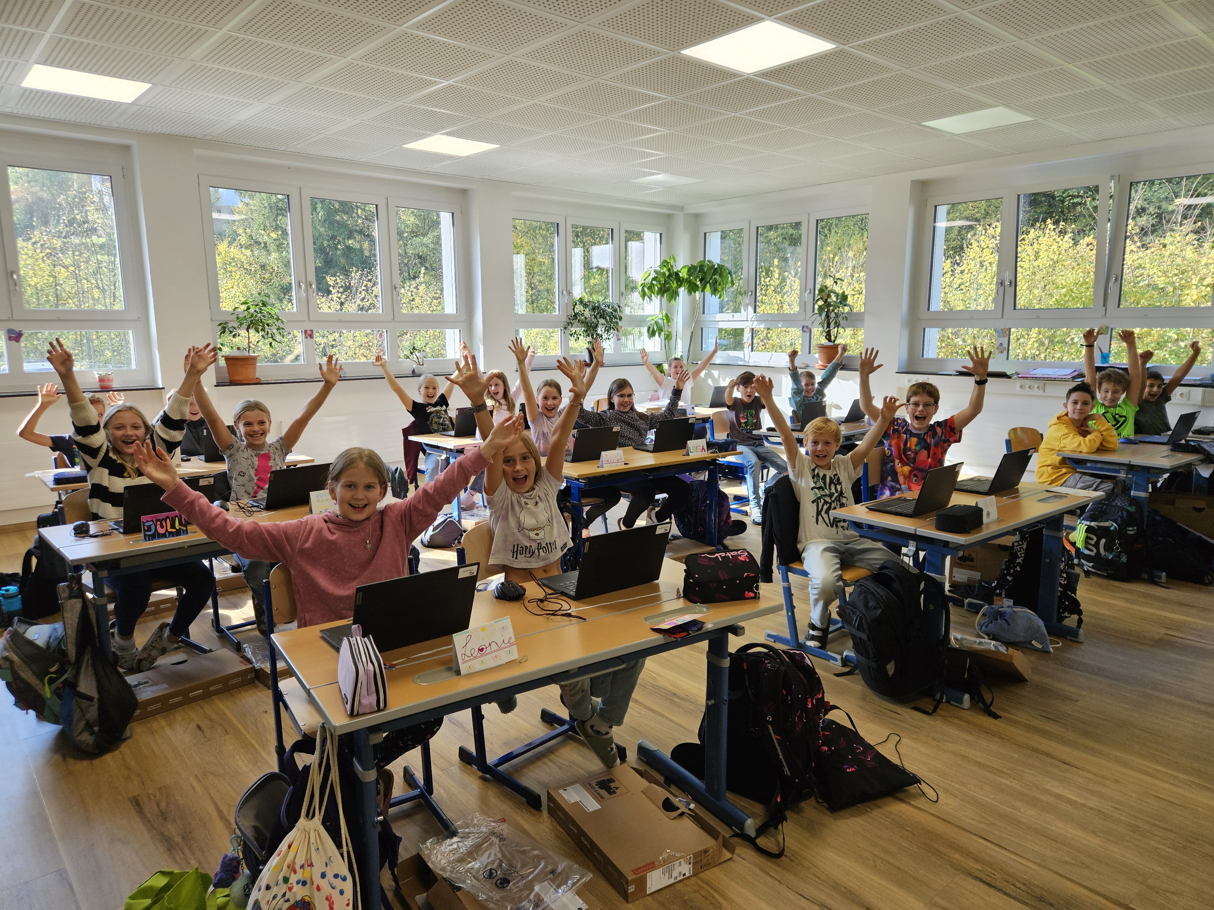 Hurra, die Laptops sind da! 
